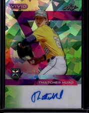 2024 Leaf Vivid #BA-TH1 Thatcher Hurd Base (XRC) Autographs Crystal Green #/4