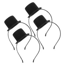 4 Pcs Mini Top Hat Headband 20s Headwear Accessory Cosplay Costume Hair Hoop