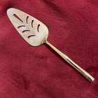 OXFORD HALL GOLD ELECTROPLATED STAINLESS FLATWARE BAMBOO CAKE SERVER VTG WEAR — photo 1