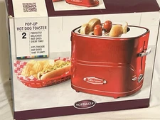 Hot Dog Toaster Popup Cooker Elite Electric Nostalgia Machine Retro Red