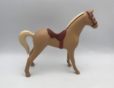 Little Tikes Dollhouse Vintage BROWN HORSE Western Equestrian/Saddle Replacement