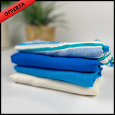 scampoli tessuti e stoffe per abbigliamento patchwork resti ecologici blu a1