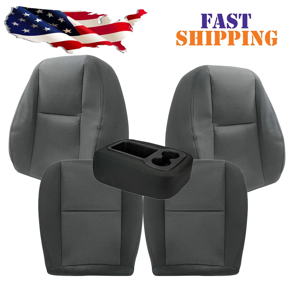 Cubierta de asiento de tela inferior superior para Chevy Silverado 1500 2500 HD 3500HD 2007-2014 Foto 3 de 4