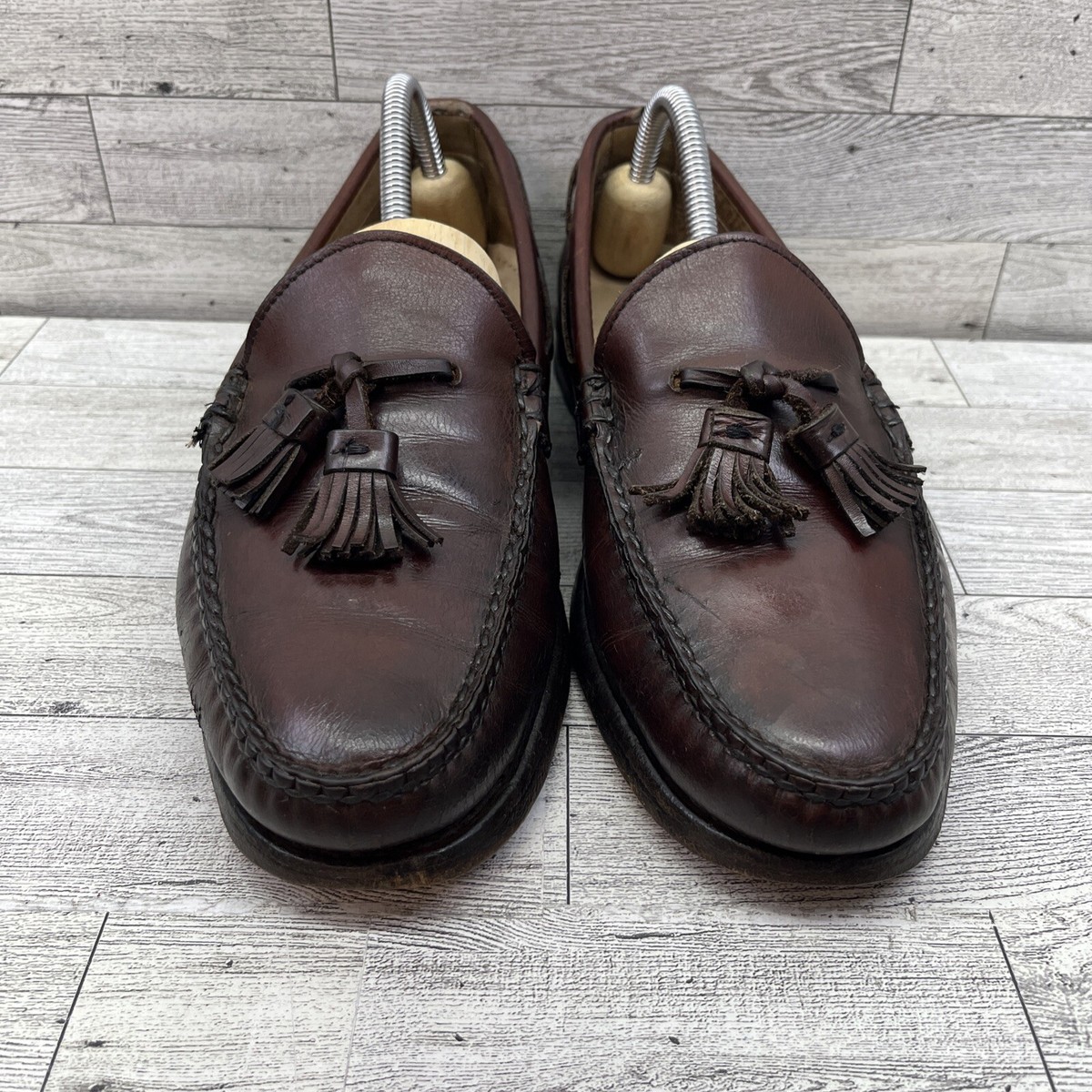 Allen Edmonds Coventry Brown Leather Tassel Loafer Shoes Men 
