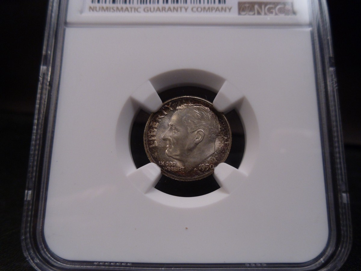 1950-D MS68FT (Full Torch) Roosevelt Dime NGC Certified Superb Gem