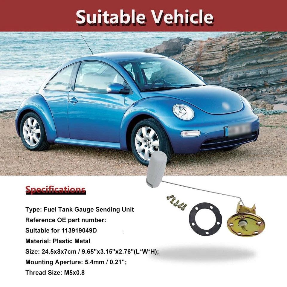 For Volkswagen Beetle Kaefer Convertible Fuel Tank Gauge Sending Unit Heavy Duty - image 2 of 4