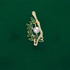 Enamel Floral Leaf Brooch Lily Of The Valley Brooch Pin Jewelry For Women Scarf