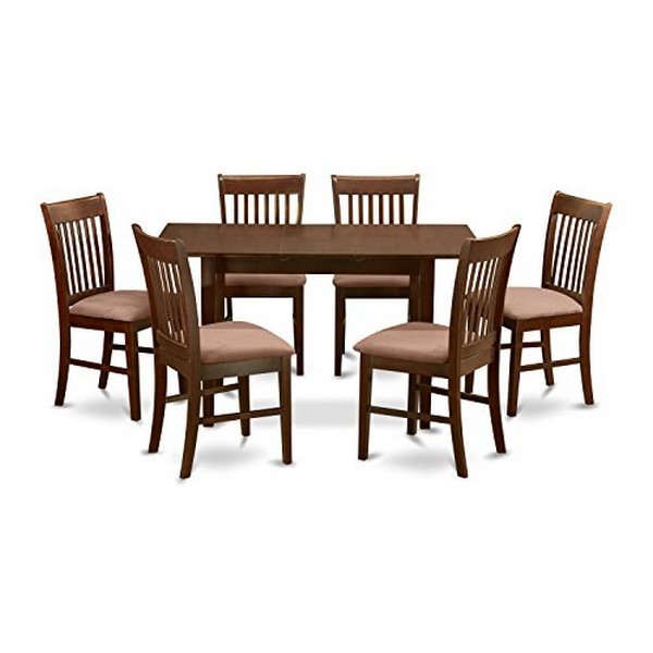 7 Piece Kitchen Nook Dining Set Table With Leaf And 6 Dining Room Chairs New For Sale Online