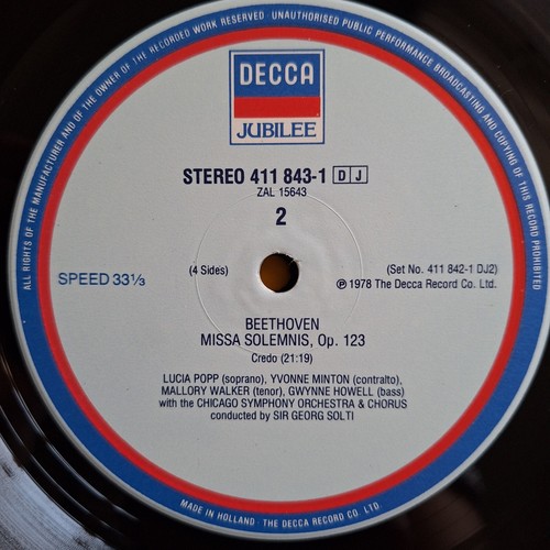 411 842-1 Decca Jubilee 2x LP BEETHOVEN Missa Solemnis Georg Solti 1984 NM - Picture 4 of 9