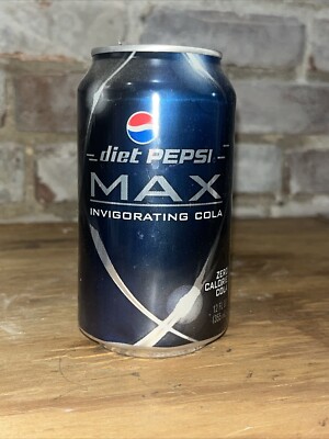 2007 Diet PEPSI MAX INVIGORATING COLA Ginseng Infused Soda Pop 12oz can No Sugar