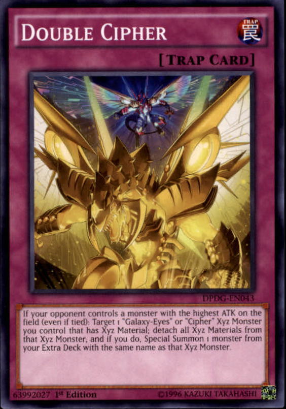 2017 Yu-Gi-Oh Dimensional Guardians #DPDGEN043 Double Cipher C