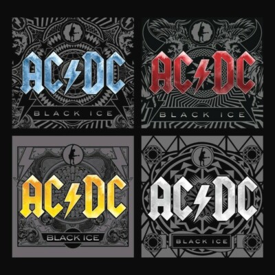 AC/DC Black Ice ALL COVERS 12x12 Album Cover Replica Poster Gloss Print ...