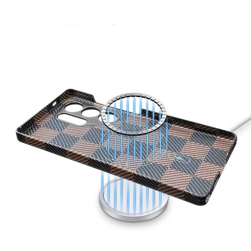 Genuine Carbon Fiber Magsafe Case For Samsung Galaxy S25 Ultra Matte Grids Cover - Picture 2 of 26