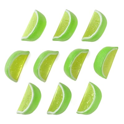 Fake Lime Block Artificial Fruit Wedge Slice Simulation Lifelike Fake for Hom...