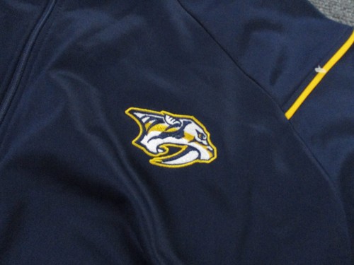Nashville Predators Jacket Mens XL Blue 1/4 Zip Logo Hockey Pullover NHL Mens - Picture 8 of 10