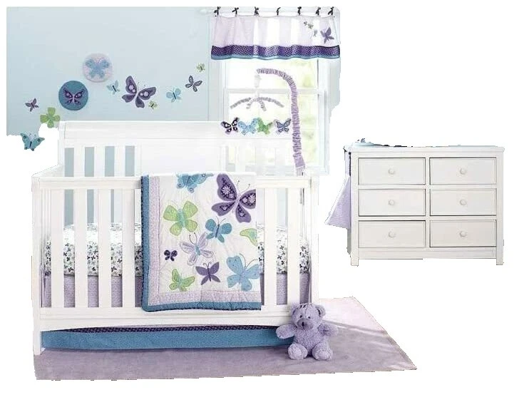 Forros para cuna de malla blanca para niñas