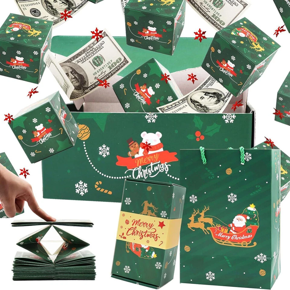 Folding Pop-up Surprise Money Bounce Jumping Box Christmas Party Xmas Kids Gift - image 2 of 4