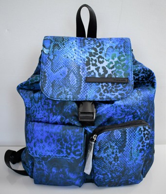 NEW Authentic TAHARI *ROXANNE* Blue LEOPARD SNAKE Printed Backpack NEW Authentic TAHARI *ROXANNE* Blue LEOPARD SNAKE Printed  main image 2