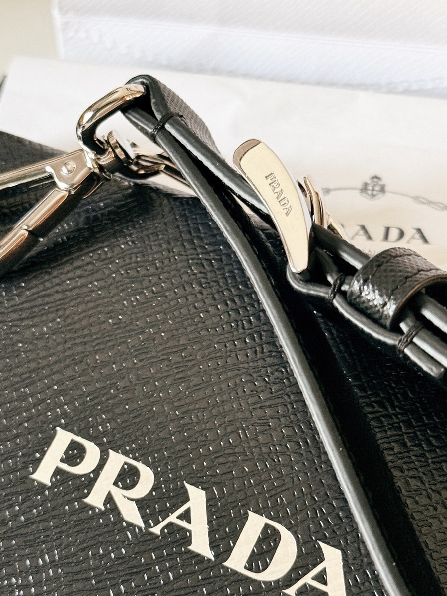Prada Saffiano Leather Key Ring Black RP$460 | eBay
