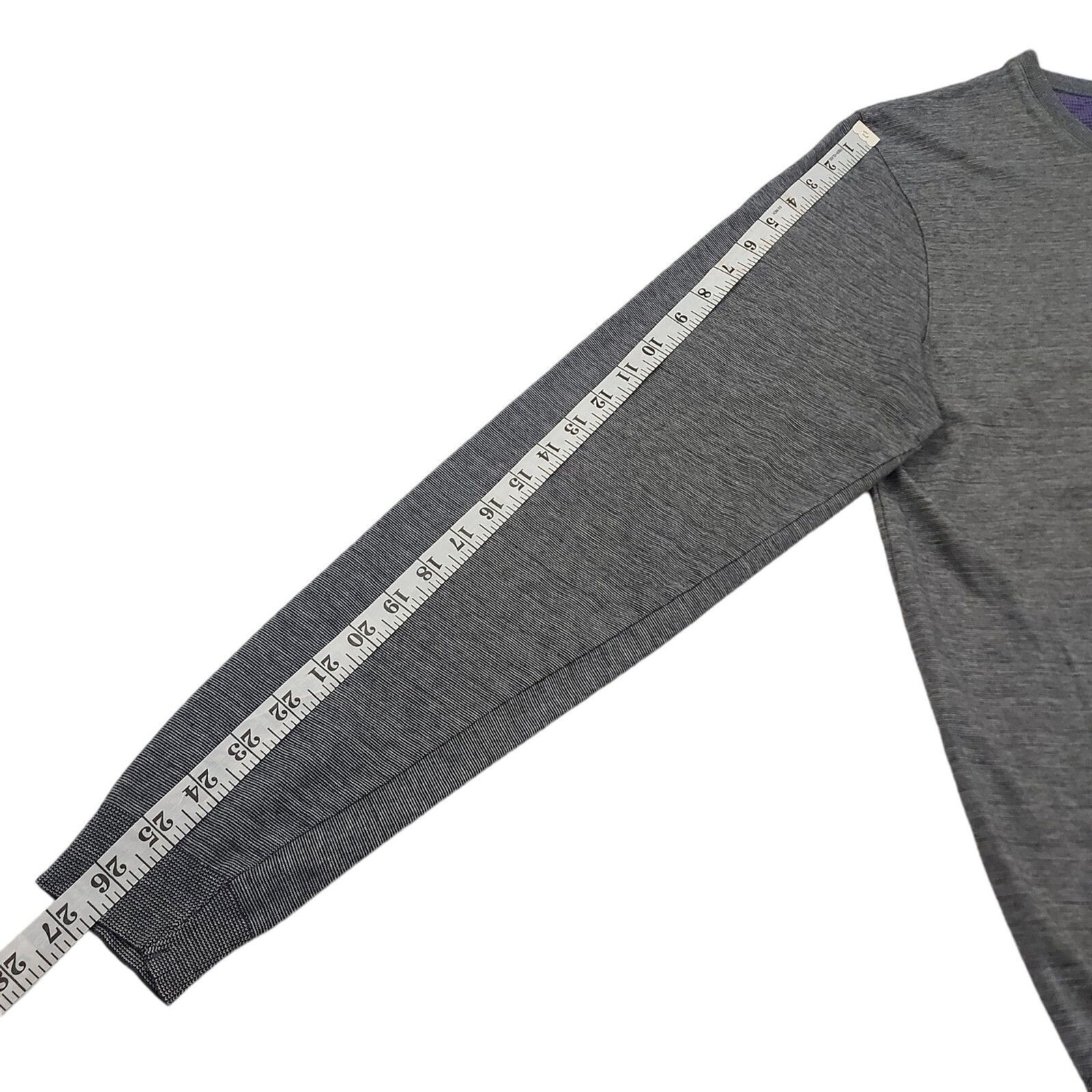 Ted Baker London Sweater Mens 6/L Gray Long Sleeve Crew Neck Pullover Golf