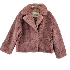 Herno Pink Faux Shearling Cropped Jacket Rosa Size 48 Us 12 M Super Soft!
