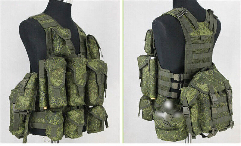 US Replica Russian 6sh117 Vest EMR Molle Pouches Set Tactical Combat ...