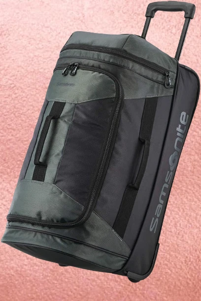 Samsonite Andante 2 Wheeled Rolling Duffel Bag Moss Green Black