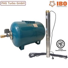 Hauswasserwerk 100 Liter mit Tiefbrunnenpumpe 3Ti20 - 8,2Bar + Druckschalter Set