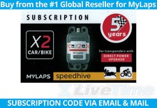 MyLaps X2 Subscription 5-year Renewal Card for Car/Bike Direct Power Transponder