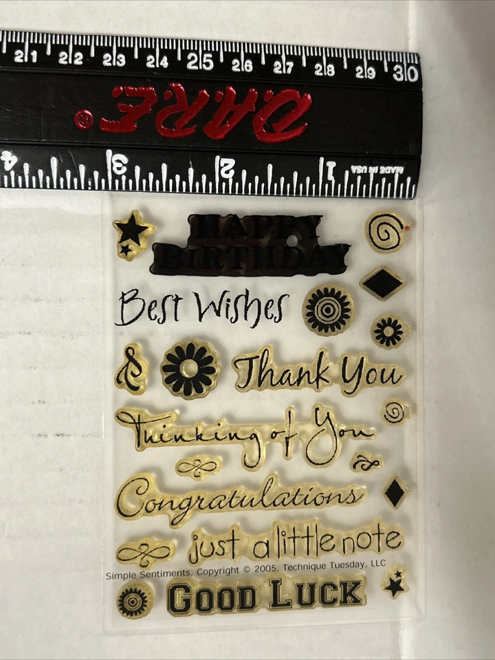 Sello transparente Technique Tuesday sentimientos simples feliz cumpleaños felicitaciones Foto 3 de 3