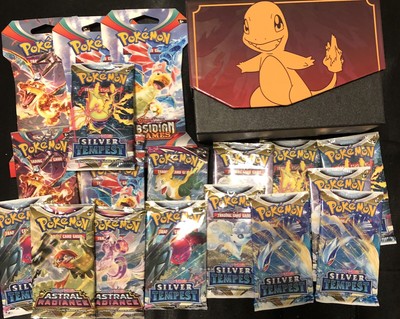 Pokémon Empty Booster Packs Lot + Lunchbox Tin And Charmander Box New Empty Lot