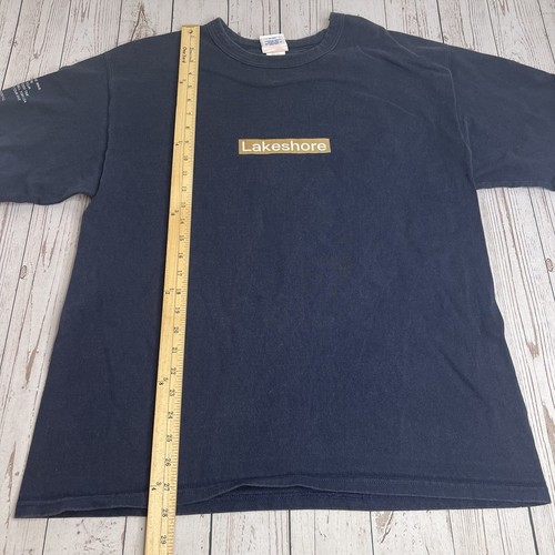 Lakeshore Lifestyle Short Sleeve T Shirt Mens Large Ride Your Wave Navy Blue Tee - Picture 11 of 12