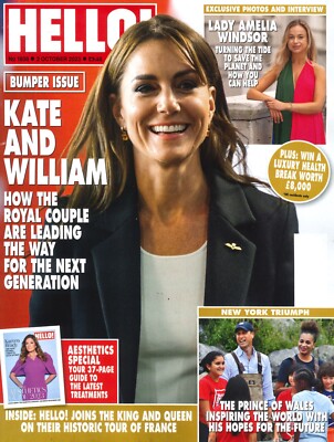 HALLO! Magazin: King Charles in Frankreich, Prinzessin Kate, Prinz William, 2.10.23