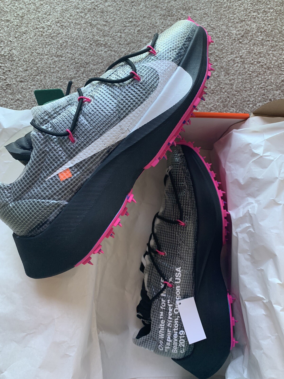 OFF WHITE X NIKE Nike x Off White Vapor Street UK 13 NUOVE CON ETICHETTE molto rare vendute £280