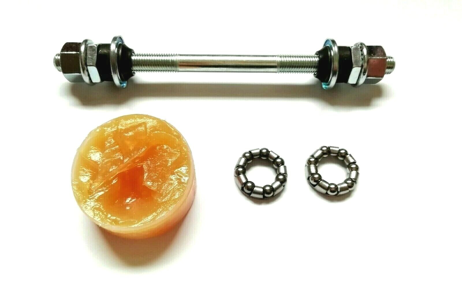 BICYCLE FRONT WHEEL AXLE WITH CONES&NUTS&DUST CAP 5/16" or 3/8" eBay