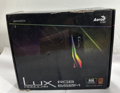 Aerocool Lux RGB M 650W Modulares RGB Netzteil 80Plus Bronze 230V Kraftvolles PC