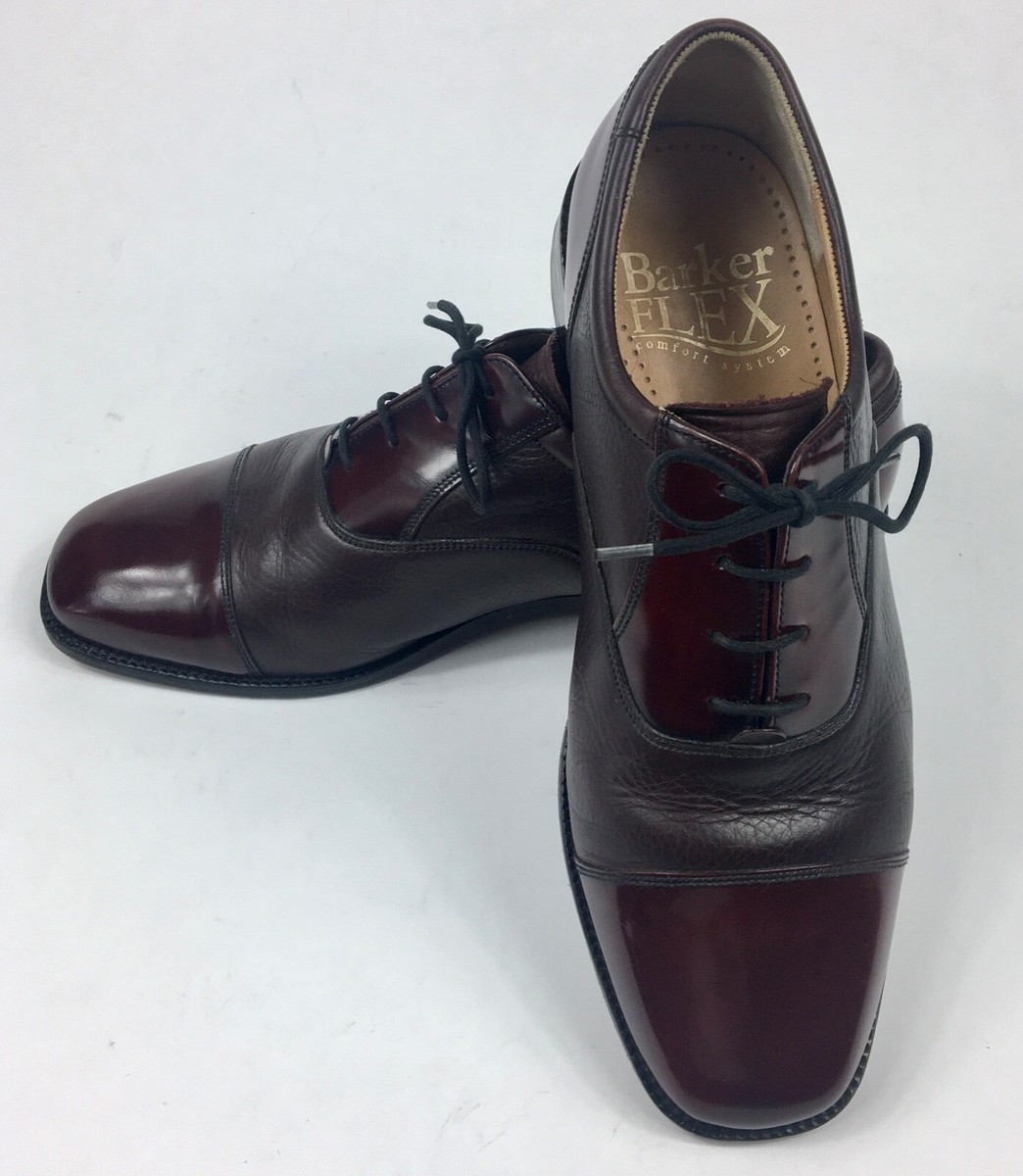 【美品】BARKER　FLEX comfort system BARKER FLEX COMFORT SYSTEM TOE-CAP SHOE - BURGUNDY HI -SHINE