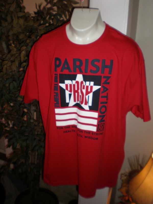 NWT PARISH NATION S/S RED T-SHIRT SZ: 3XL 3X XXXL