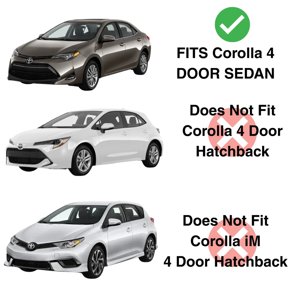 Fits 2014-2019 Toyota Corolla 4Dr Sedan Passenger/Right Front Door Window Glass Foto 2 de 4