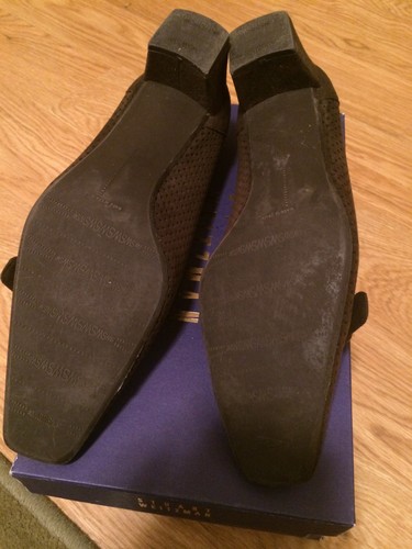 'Fairfield' para mujer Stuart Weitzman marrón gamuza perforada con hebilla TALLA 8 - Imagen 5 de 5