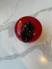 Vintage Art Glass APPLE Fruit Red 3.5 inches Heavy Handblown Glass Art — photo 2