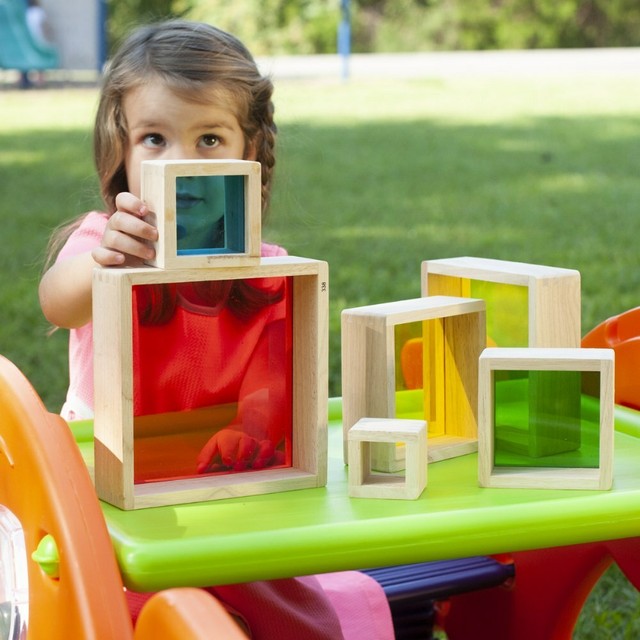 stacking rainbow pyramid