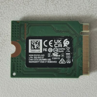 Micron 2450 512GB M.2 2230 SSD NVMe PCIe 4.0 For Microsoft Surface
