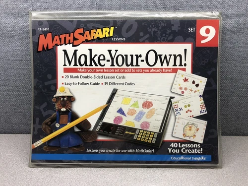 MathSafari Electronic Learning Systm 40 Lesson Pack, Make-Your-Own Set  NIP