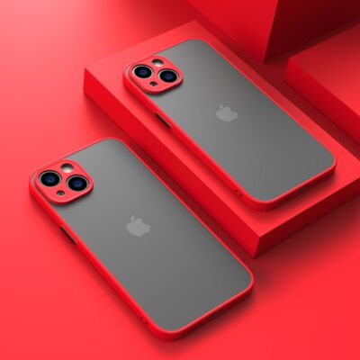 Coque blindée de luxe en Silicone mat, antichoc, rigide, transparente, pour iPho