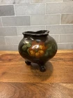 Antique Weller Pottery Louwelsa #589 Stamped 3-Footed 4.5”