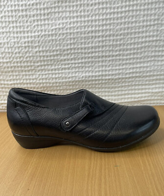 Dansko Franny Black Leather Wedge Loafers Womens Shoes Size 37 US 6.5-7 Dansko Franny Black Leather Wedge Loafers Womens Shoes Size  main image 3