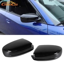 Side Door Rearview Mirror Cover Shell Rearview Cap for Dodge Charger 10-23 Black