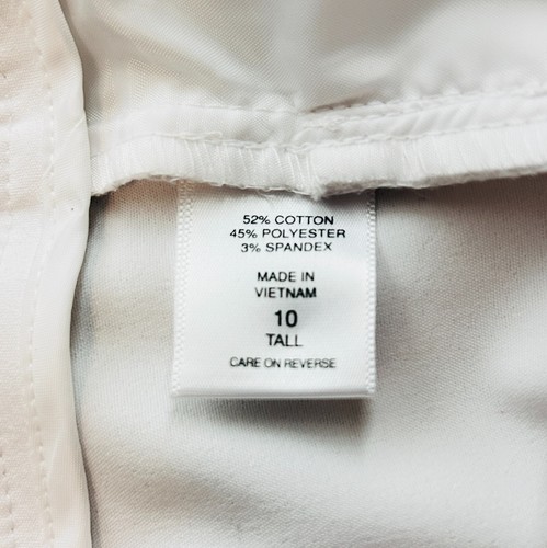 NEW NY and Co Dress Pants 10 Tall Long White Ponte Stretch Bootcut Signature Fit - Picture 8 of 11