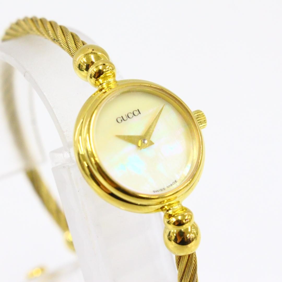 ▲GUCCI 2700.2.L GP/QZ バングルウォッチ ホワイトシェル Gucci Bangle Watch 2700.2.L Gp/Qz with White Shell | eBay